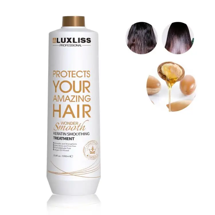 الشعر العلامة التجارية الجديدة ذات جودة عالية شامبو بزيت أركان Luxliss العلامة التجارية bk keraplex الكيراتين العلاج