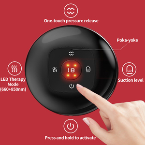 Macchina Elettrica per Coppettazione con Terapia a Luce Rossa per <span class=keywords><strong>Automassaggio</strong></span> di Spalle, <span class=keywords><strong>Schiena</strong></span> e Collo, Strumento Elettrico per Scraping e Trattamenti Estetici - Product Image 3