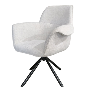Silla de Comedor Moderna con Respaldo de Alas y Tapizado, Giratoria 360°, para Sala de Estar, Oficina en Casa o Dormitorio, RONGMEI RM-8005, Tela, Nuevo Diseño 2025 - Product Image 2