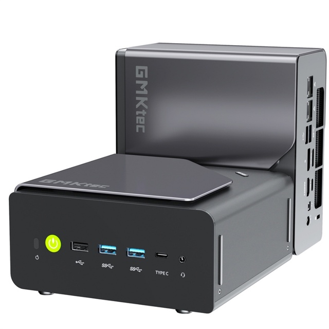 GMKtec NucBox K12 Gaming Mini PC AMD Ryzen 7 H 255 OCuLink USB4 2*DDR5 3*PCIe 2*2.5G LAN RGB Windows 11 WiFi6E Desktop Computer