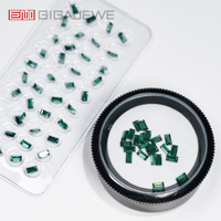 GIGAJEWE couleur verte Moissanite taille baguette pour la fabrication de bijoux Diamant moissanite synthétique