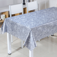 Nappe rectangulaire en PVC argenté métallisé RNPT avec support en tissu, facile à nettoyer, pour table à manger
