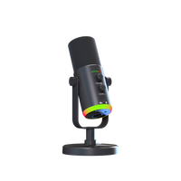 Kit de microphone filaire cardioïde professionnel RVB Micro de bureau USB Plug-and-Play avec jeu de puces audio Podcast pour utilisation en studio