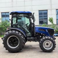 Ferme agricole 90 HP 4x4 tracteur à moteur diesel à quatre roues motrices avec cabine et climatiseur