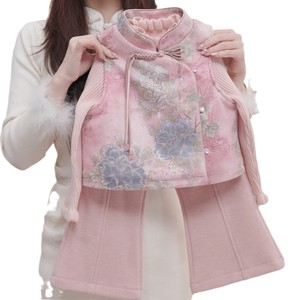 Tongxingyuan Girls Traditional Chinese Style Tang Suit Set Autumn Winter Thickened Three Piece Princess Outfit New Year Wear - Product Image 5