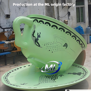 Chaise de loisirs créative en fibre de verre pour l'extérieur, sculpture en forme de tasse à café, découpage, forme irrégulière, sur mesure, pour usage commercial dans les cafés - Product Image 5