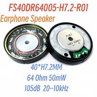 Controlador de diafragma de titanio compuesto de 40MM 20Hz-10kHz Hi-Fi sonido fuerte 112 ± 3dB 24 Ohm 30mW altavoces de auriculares para auriculares de gama alta