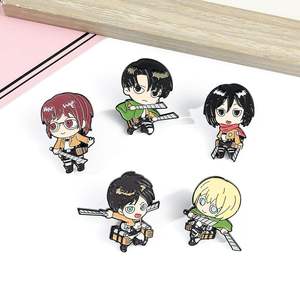 Attack On Titan Anime dibujos animados Metal insignia sombrero broche bolsa accesorios ropa esmalte solapa pines artesanías <span class=keywords><strong>de</strong></span> Metal - Product Image 4