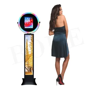 Anel luminoso ajustável de led para fotografia, altura de vídeo ao vivo, resistente, suporte para kiosk, ipad