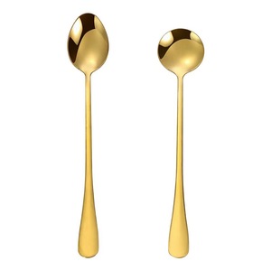 Cuchara de Acero Inoxidable para Hielo, Cuchara Larga para Café, Cuchara Duradera de Color Sólido para Mezclar Cócteles - Product Image 5