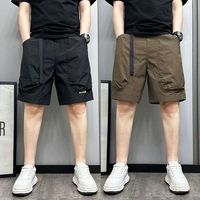 Nouveaux shorts cargo décontractés et polyvalents pour hommes, coupe droite, séchage rapide, longueur genou, style américain, pour l'été