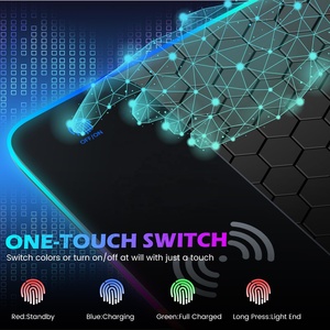 RGB Đệm Không Dây Sạc Chuột Pad Bề Mặt Cho Máy Tính Chơi Game Chuột Pad Gamer PC Phụ Kiện Chuột Chơi Game Pad Cho Văn Phòng - Product Image 4