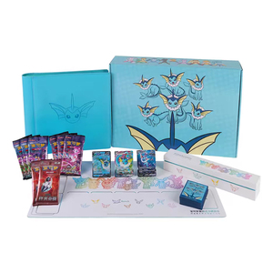 Boîte Cadeau Exclusive Pokémon TCG Chinois Simplifié Vaporeon Jolteon <span class=keywords><strong>Flareon</strong></span> Eevee GX – Booster Box de Cartes à Collectionner Pokémon - Product Image 1