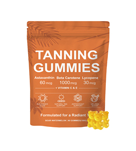 MOQ 100 pièces – Complément alimentaire personnalisé avec logo privé pour un <span class=keywords><strong>bronzage</strong></span> naturel : Gommes bronzantes à l'astaxanthine, bêta-carotène et lycopène - Product Image 1
