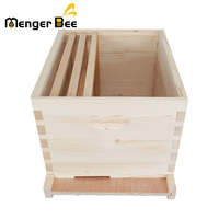 Nouvelle ruche Menger Bee B-7D Dadant à 2 niveaux, 10 cadres, en bois de sapin chinois, type Langstroth, avec couvercles extérieur/intérieur et super boîte, épaisseur 24 mm