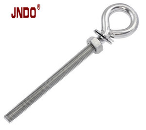สลักเกลียวตาไก่แบบยาวทำจากสแตนเลส พร้อมแหวนรองและน็อต - Product Image 3