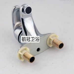 Grifo de lavabo monomando con cuerpo de latón, montaje en cubierta, estilo moderno para agua fría y caliente - Product Image 4