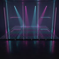 Écran dynamique de piste de danse LED pour mariage à 64 pixels RGB, 20W, CRI élevé 90, contrôlé par DMX512, éclairage disco DJ
