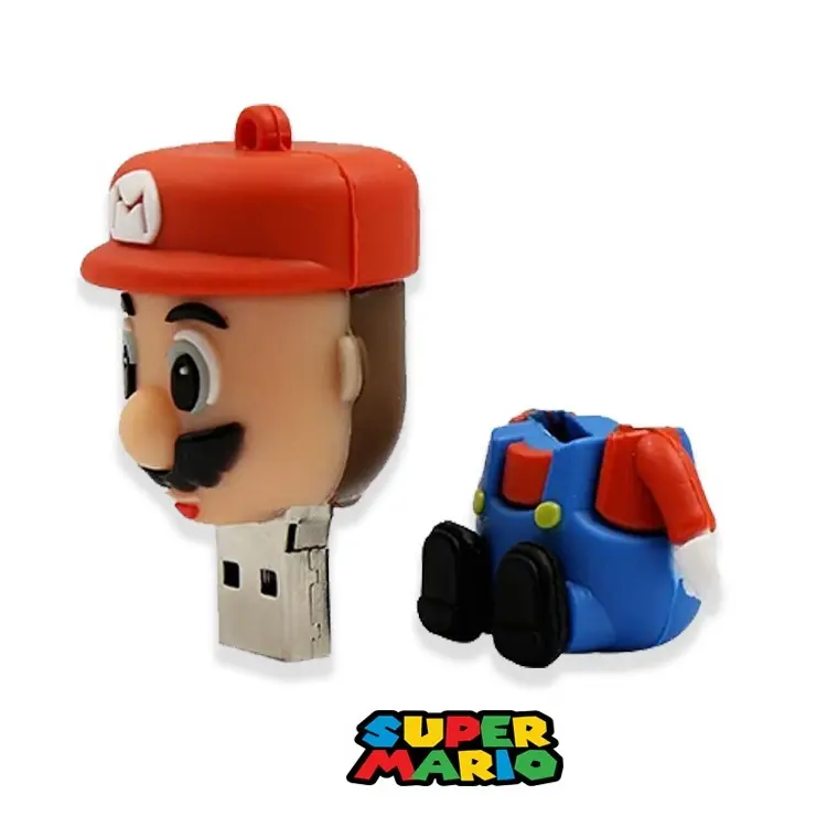 Super Mario Soft PVC Custom USB Flash Drive 1GB 2GB 4GB 8GB 16GB 32GB 64GB 128GB promo gift pendrive USB stick memory PVC usb