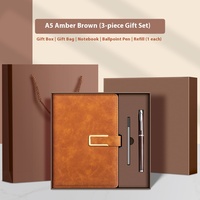 Carnet A5 personnalisé, ensemble boutique, bloc-notes, agenda, cuir souple, coffret cadeau personnalisé pour entreprises