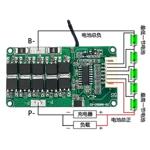 BMS 5S 21V โพลีเมอร์ 18650 กระแสไฟสูง 10A/15A/20A/25A แบตเตอรี่บอร์ดป้องกัน Equalization และอุณหภูมิ