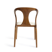 Chaise de salle à manger en bois massif au design moderne avec dossier en cuir PU nordique pour café, restaurant, salons, meubles