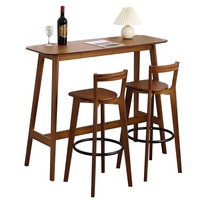 Table haute de bar en bois étroite pour coin petit-déjeuner moderne, bar à domicile, meubles en bois