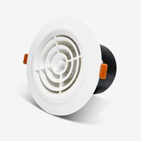 Grille d'aération ronde épaisse en ABS avec circlip, pour système d'air frais, sortie, entrée et retour d'air, ventilation et échange d'air intérieurs