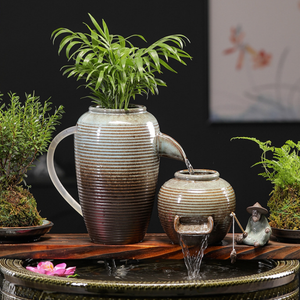 Jardinières en <span class=keywords><strong>terre</strong></span> <span class=keywords><strong>cuite</strong></span> à débit d'<span class=keywords><strong>eau</strong></span> circulaire, décorations paysagères pour bassin de cour, aménagement paysager pour bassin de balcon - Product Image 3