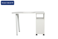 Table de manucure blanche Wallybeauty, mobilier de salon, table de spa portable pour ongles