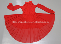 Costumes de danse pour filles, robe de ballet rouge à paillettes pour enfants, justaucorps de ballet pour spectacle sur scène