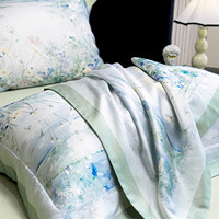 Parure de lit quatre pièces haut de gamme 60 pièces, motif floral doux, housse de couette quatre saisons, draps rafraîchissants, luxe léger