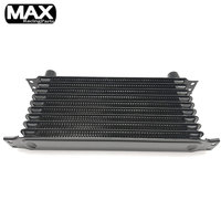 Kits de refroidisseur d'huile universel 10 rangées AN10 + ventilateur de radiateur électrique 7 ''japon voiture course auto partie moteur Transmission bleu noir