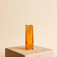Plaques de luxe en cristal K9 ambre, feuille de palmier dorée, étanches, gravées au laser, polies, imprimées par transfert thermique, pour événements sportifs et cérémonies