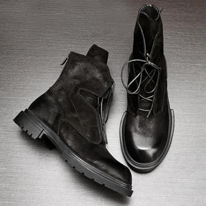 Nuevas Botas de Plataforma de Lujo al por Mayor, Botas de Seguridad Hechas a Mano, Botas de Cuero con Suela Gruesa, Botas Chukka de Piel de Becerro de Alta Calidad - Product Image 5