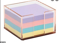 Support de mémo carré transparent en acrylique sérigraphié sur mesure, fabrication chinoise, vente en gros OEM, épaisseur personnalisée