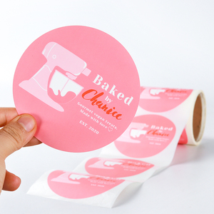 Etiqueta de impresión de logotipo de papel redondo personalizado, pegatina de vinilo, pegatina de sello de color, rollo de pegatina de logotipo Circular de impresión - Product Image 4