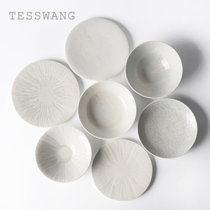 Service de Table en <span class=keywords><strong>Porcelaine</strong></span> Plate Rétro <span class=keywords><strong>Française</strong></span> de Luxe, Écologique et Réutilisable - <span class=keywords><strong>Vaisselle</strong></span> Durable et Portable pour Restaurant Occidental - Product Image 2