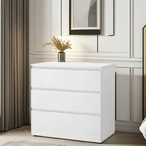 סיטונאי עץ אלון השידה של מגירות ריהוט חדר שינה פינת סלון לבן - Product Image 4