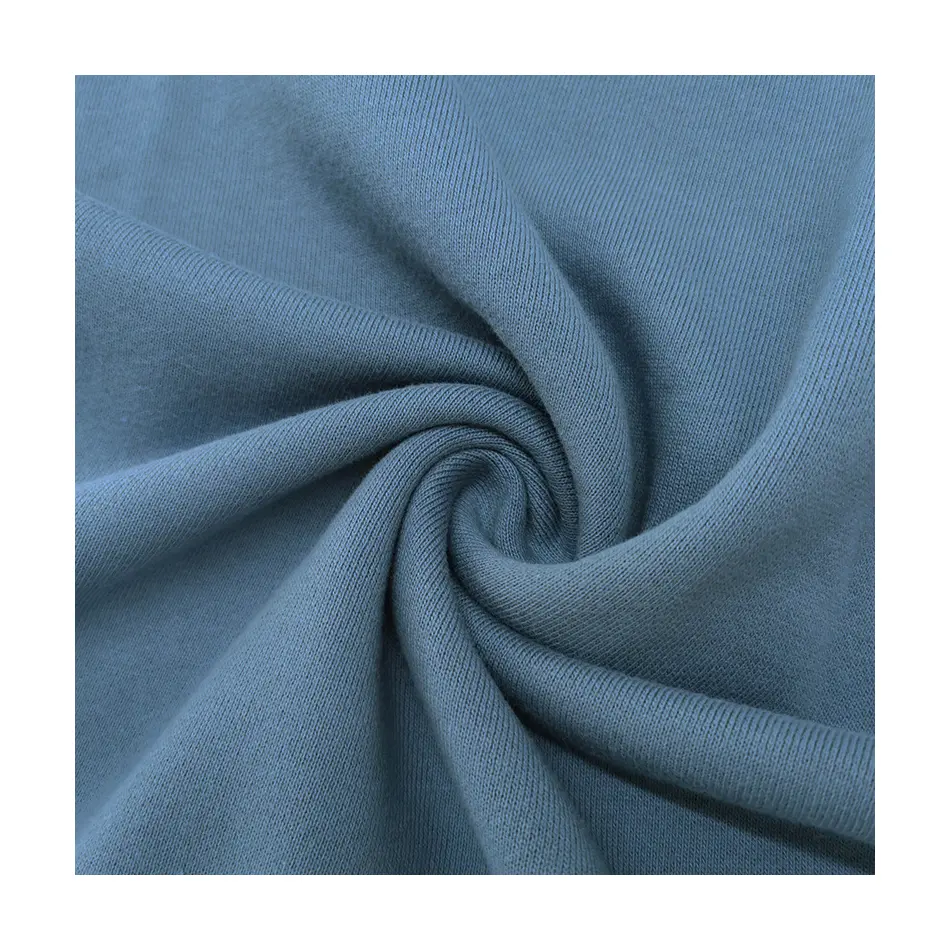 2024 tendência planície tingida grossa alta qualidade 100% algodão francês terry tecido 360gsm para hoodies lazer terno