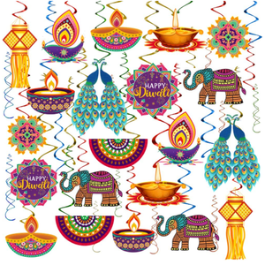 Balon Foil huruf <span class=keywords><strong>Diwali</strong></span> Happy garland gantung Diya <span class=keywords><strong>Rangoli</strong></span> Hindu putar bendera untuk Festival cahaya perlengkapan dekorasi pesta