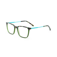 Montures de lunettes en acétate tendance unisexe, style rétro rectangulaire, transparentes, pour la vente en gros