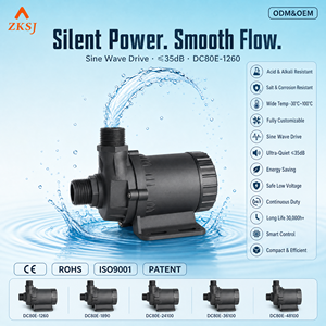 ปั๊มน้ำแบบไร้แปรงถ่าน DC แม่เหล็กไฟฟ้า 24V 48V 6600-8000L/H ระยะส่ง 10 เมตร IP68 ปั๊มจุ่มพลังงานแสงอาทิตย์สำหรับหมุนเวียนน้ำ - Product Image 1