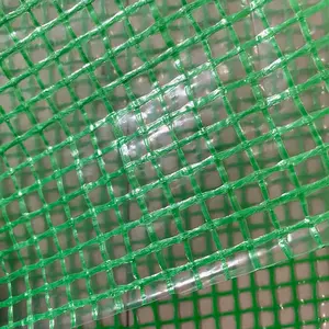Cheap wholesale green mesh greenhouses cover tarps tear-resistant sunproof pe leno tarpaulin fabric