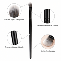 Pinceau de maquillage professionnel KB125 avec fibre de haute qualité de 0,07 mm, virole en aluminium épaissie et manche en bois de qualité supérieure