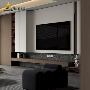 Mobile TV Moderno a Parete Aimsp con <span class=keywords><strong>Design</strong></span> Sospeso e Ripiani Contenitori per un Arredamento Contemporaneo del <span class=keywords><strong>Soggiorno</strong></span> - Product Image 3