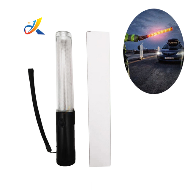 Cheap Price 26cm Length Safety Flashlight Red Green Color Wand Led Strobe Traffic Control Baton