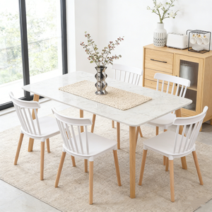 <span class=keywords><strong>Chaise</strong></span> de salle à manger au profil classique avec dossier à lattes et pieds en bois de hêtre, esthétique <span class=keywords><strong>scandinave</strong></span> moderne pour des applications polyvalentes - Product Image 6