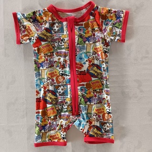 Trunk Baby 短袖男女通用拉链连体衣，夏季热销，动物图案，纽扣开合 - Product Image 5