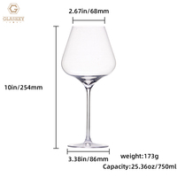 Verres à vin rouge en cristal sans plomb, verres à vin personnalisés au laser pour cadeaux d'entreprise, verrerie pour mariages, anniversaires